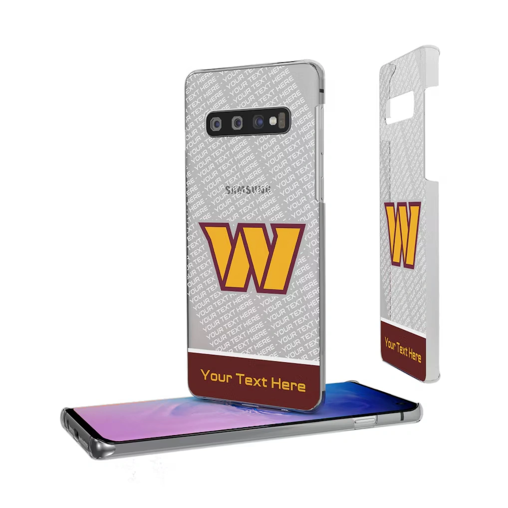Washington Commanders Personalized Endzone Plus Design Galaxy Clear Phone Case
