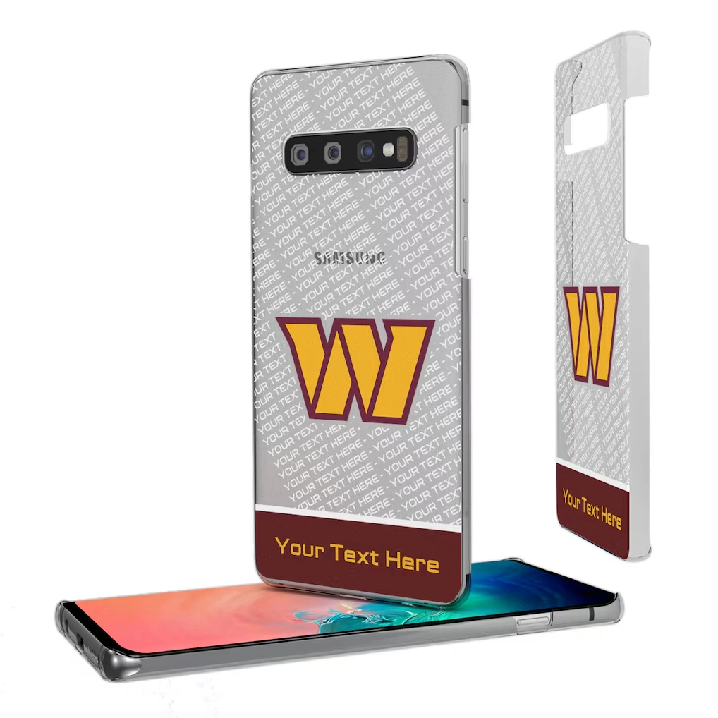 Washington Commanders Personalized Endzone Plus Design Galaxy Clear Phone Case