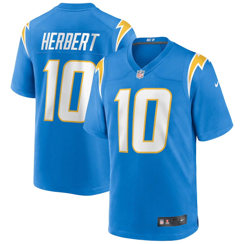 Men's Los Angeles Chargers Justin Herbert Nike Powder Blue Player Game Jersey