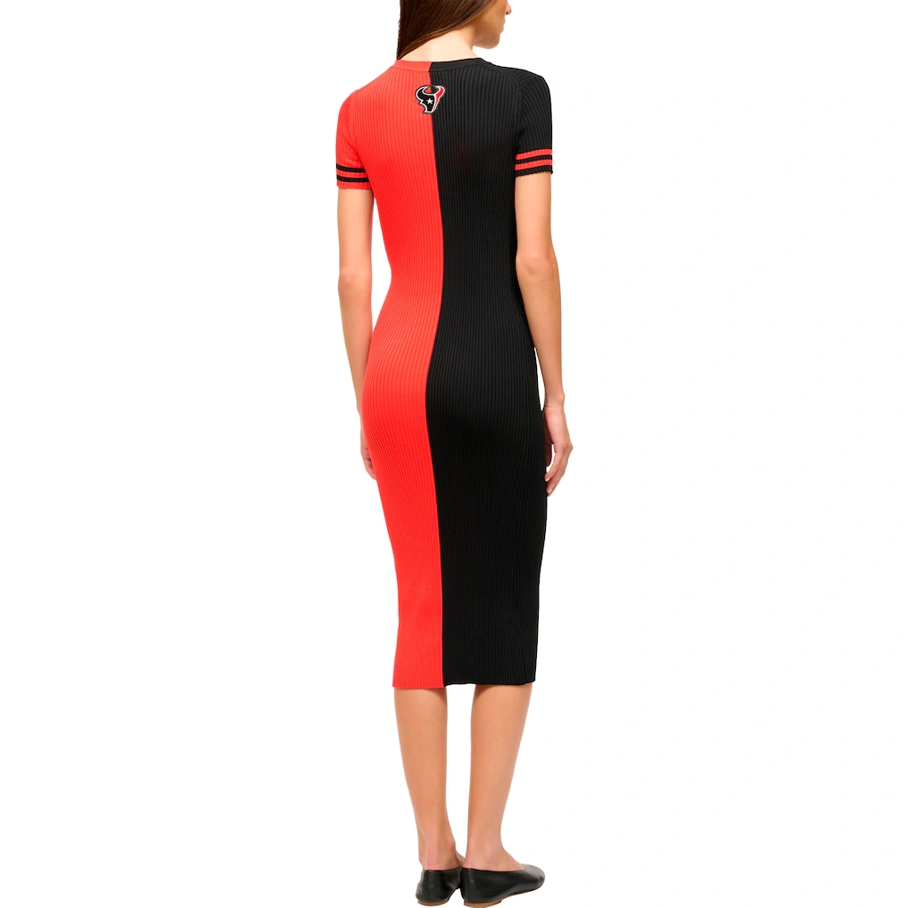 Women's Houston Texans STAUD Navy/Red Colleen Dress