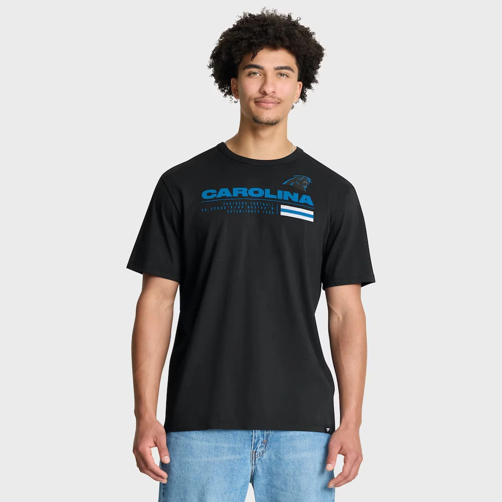 Men's Carolina Panthers Fanatics Black Chop Block Legacy T-Shirt