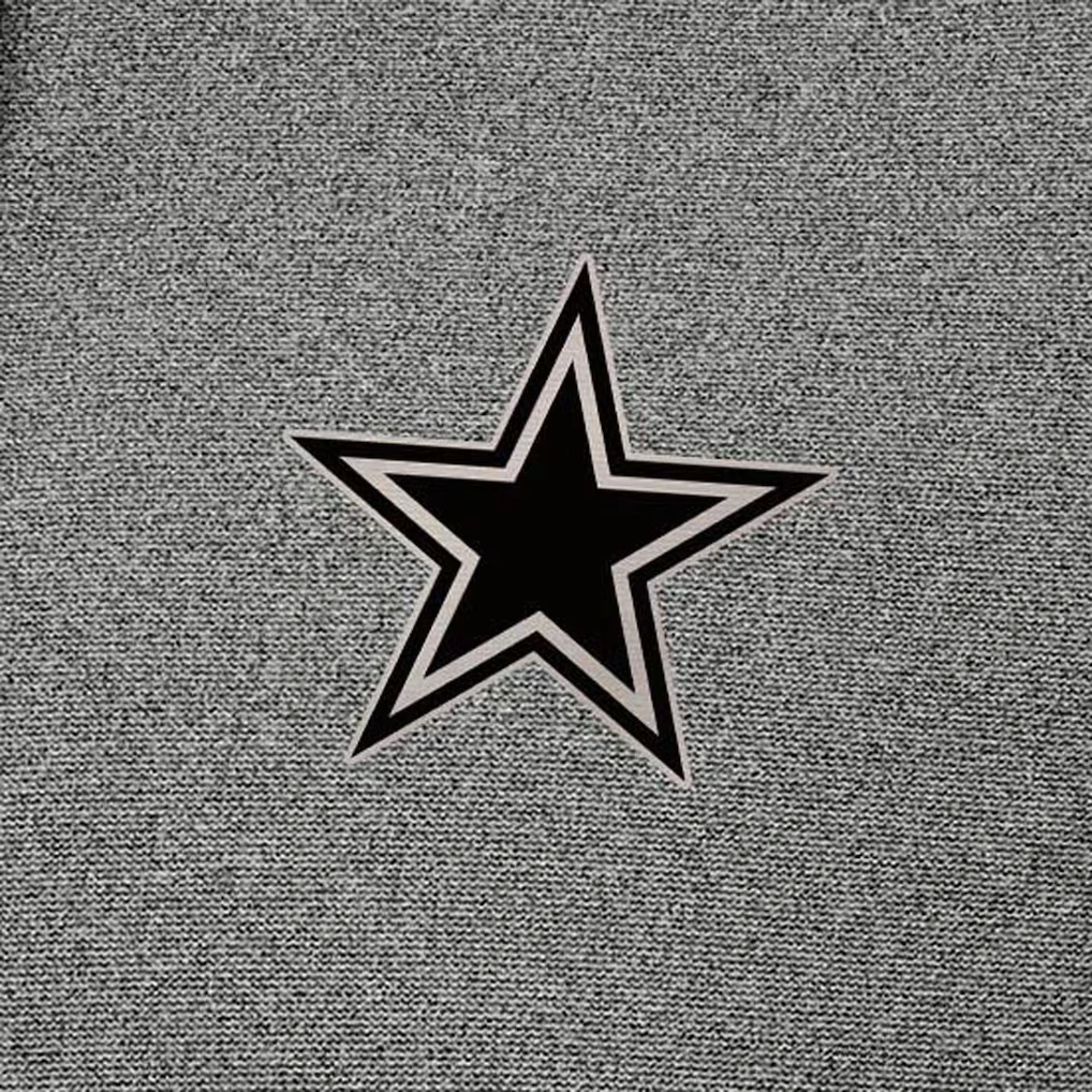 Men's Dallas Cowboys Antigua Heather Black Effortless Full-Zip Hoodie Jacket