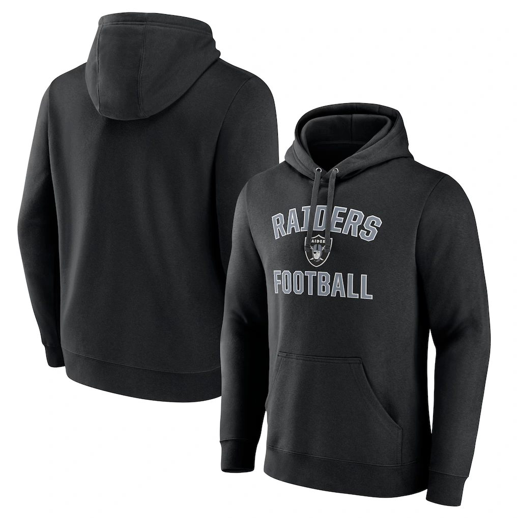 Men's Las Vegas Raiders Fanatics Black Between the Pylons Pullover Hoodie
