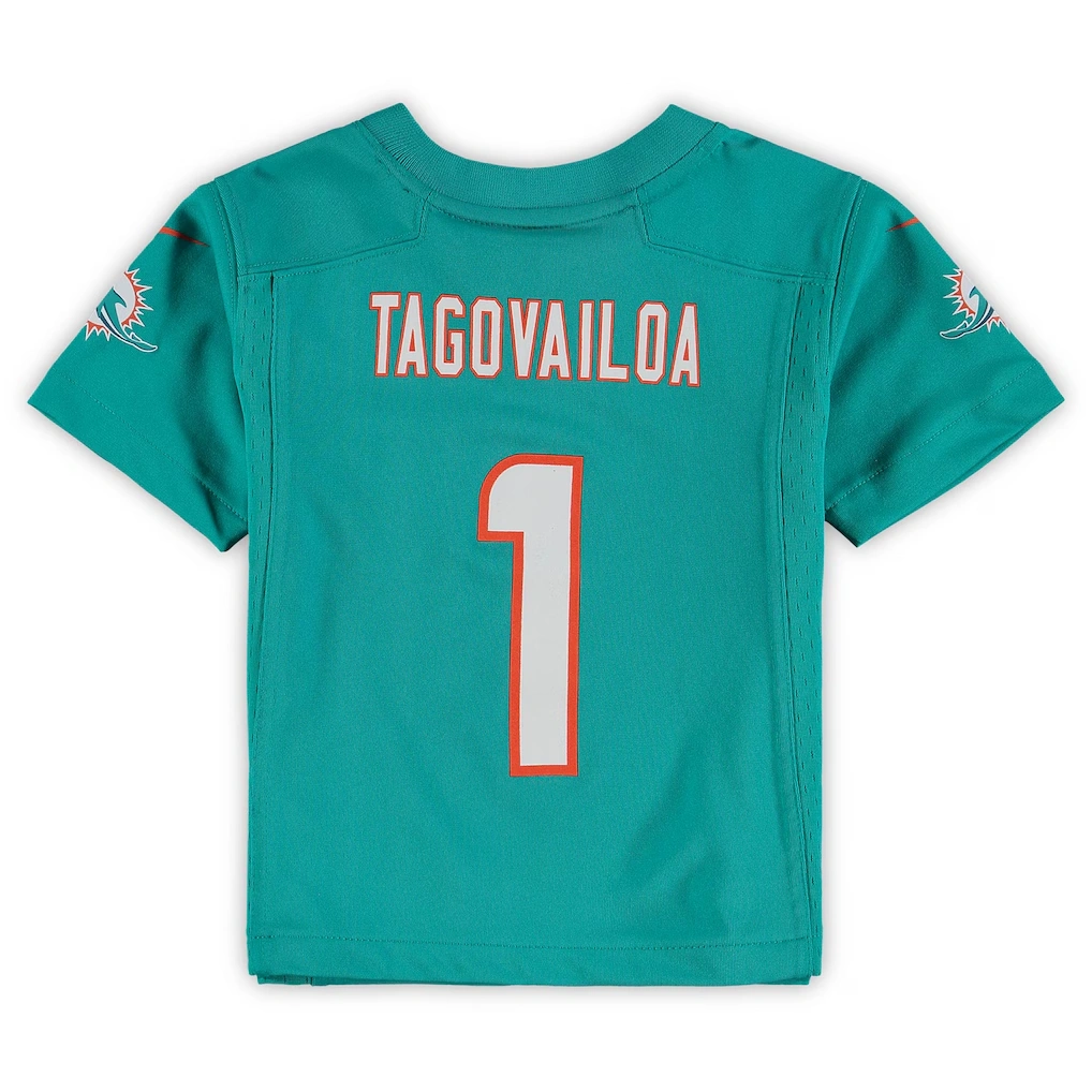 Toddler Miami Dolphins Tua Tagovailoa Nike Aqua Game Jersey 3 Toddler Miami Dolphins Tua Tagovailoa Nike Aqua Game Jersey