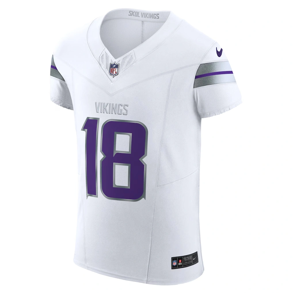 Men's Minnesota Vikings Justin Jefferson Nike White Alternate Vapor F.U.S.E. Elite Player Jersey