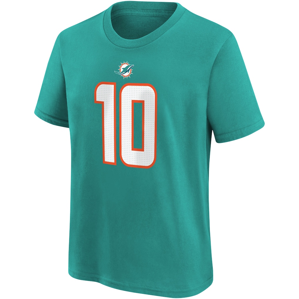 Youth Miami Dolphins Tyreek Hill Aqua Nike Player Name & Number T-Shirt