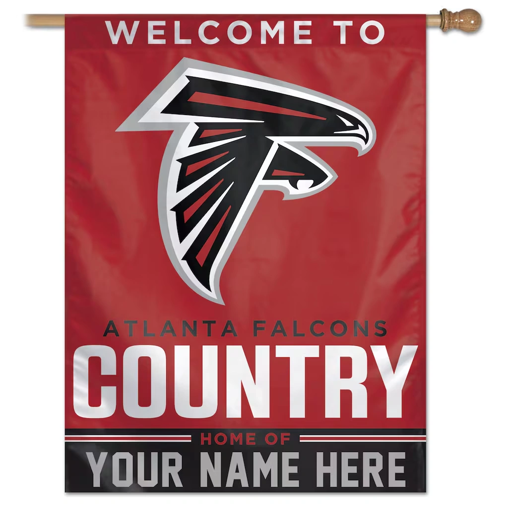 Atlanta Falcons WinCraft Personalized 27'' x 37'' Single-Sided Vertical Banner