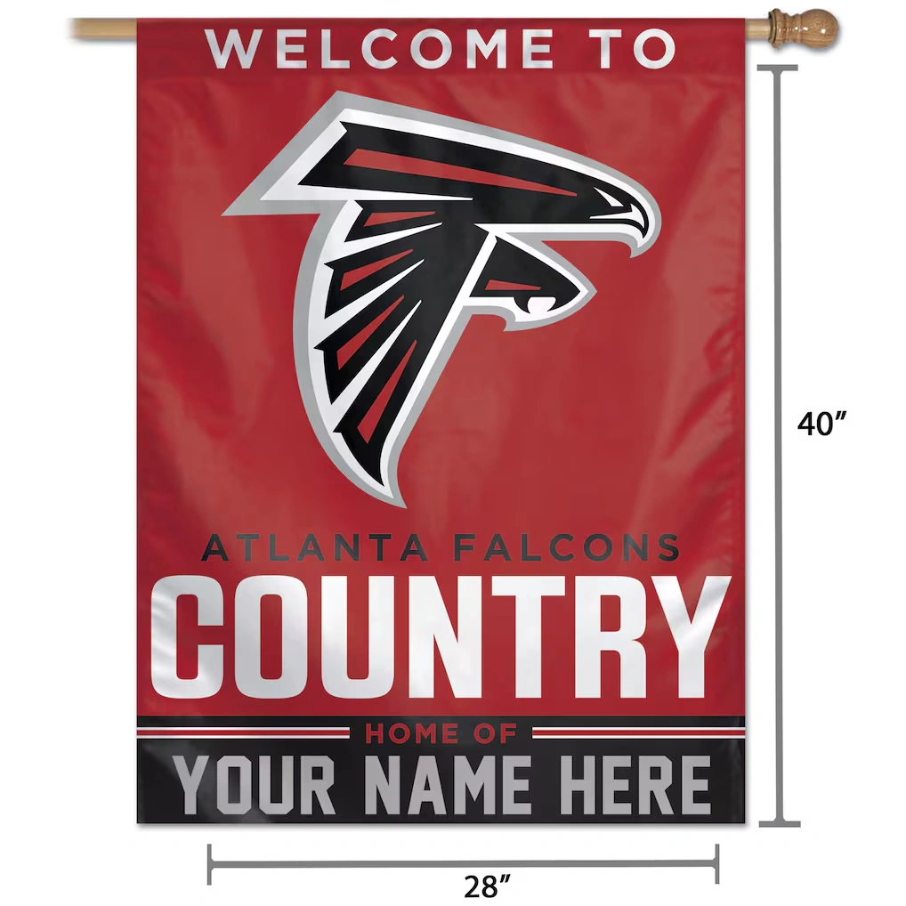 Atlanta Falcons WinCraft Personalized 27'' x 37'' Single-Sided Vertical Banner