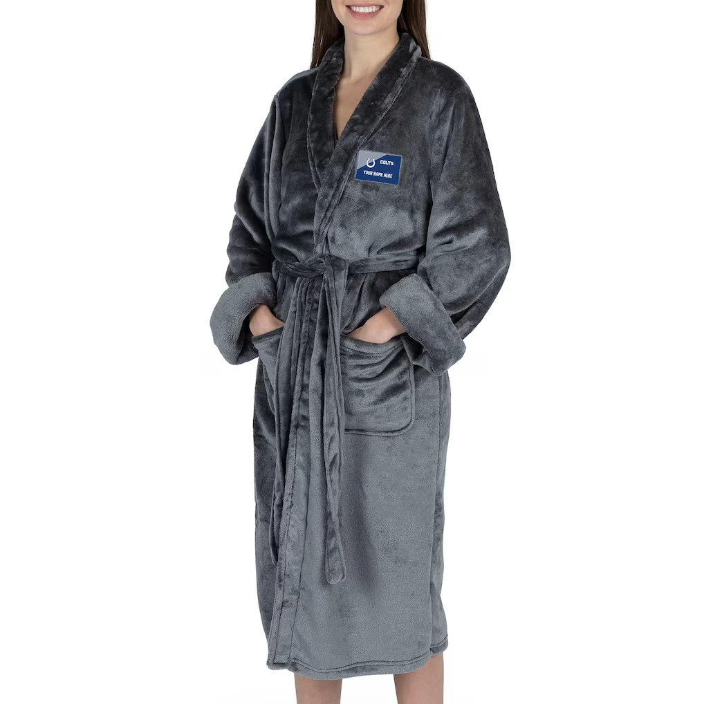 Women's Indianapolis Colts The Northwest Group Gray Snipe Personalized Robe