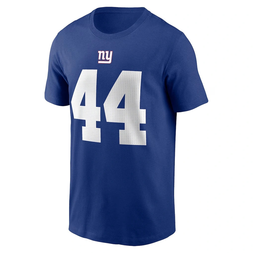 Men's New York Giants Cam Skattebo Nike Royal Name & Number T-Shirt