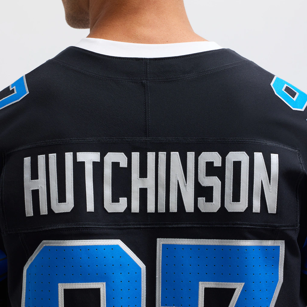 Men's Detroit Lions Aidan Hutchinson Nike Black Alternate Vapor F.U.S.E. Elite Jersey