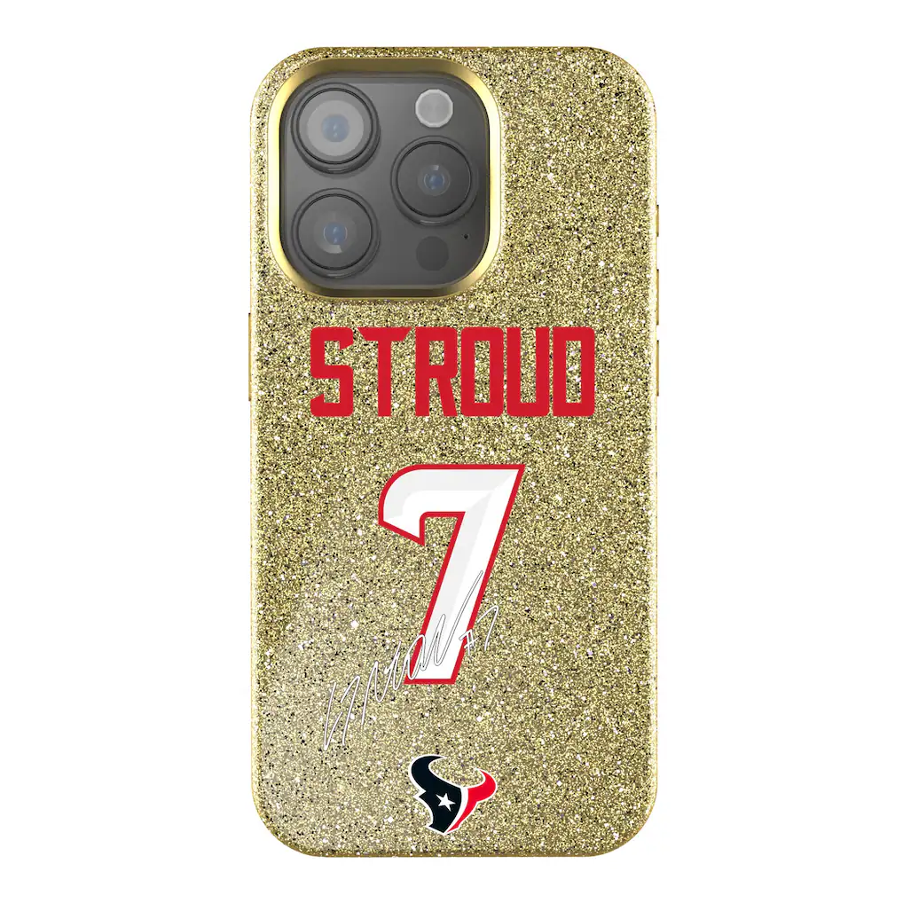 Houston Texans C.J. Stroud Keyscaper Gold Bling iPhone Case