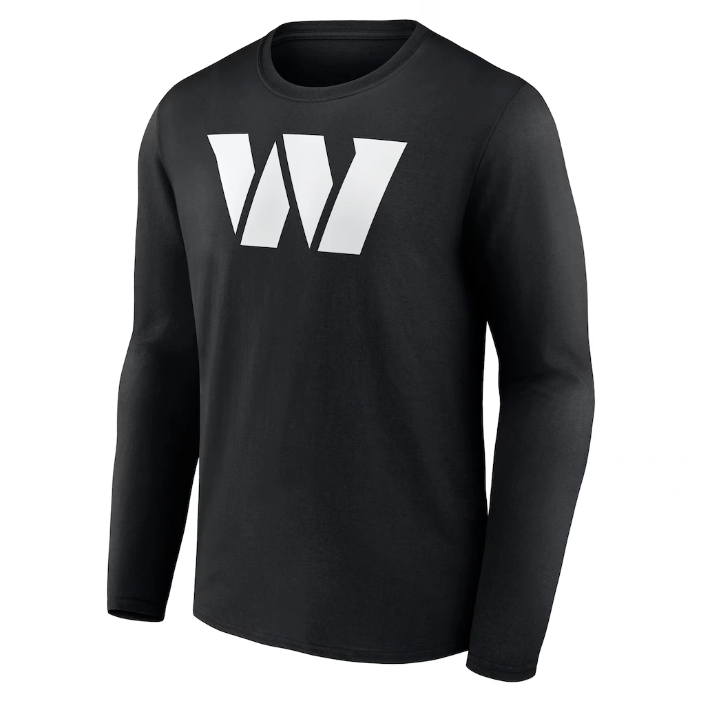 Men's Washington Commanders Black Personalized Name & Number Monochrome Long Sleeve T-Shirt