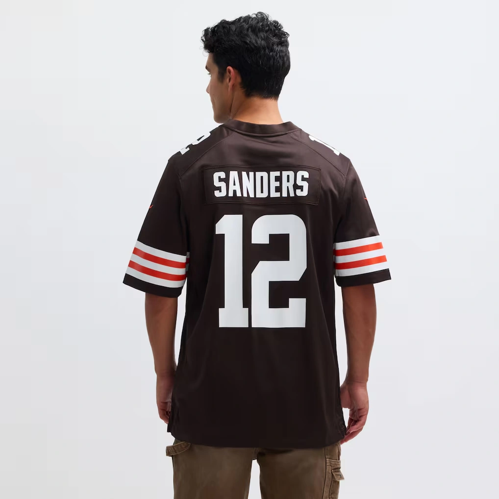 Men's Cleveland Browns Shedeur Sanders Nike Brown 2025 NFL Draft Game Jersey