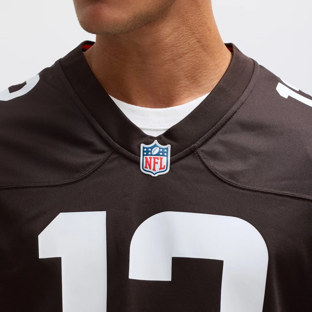 Men's Cleveland Browns Shedeur Sanders Nike Brown 2025 NFL Draft Game Jersey