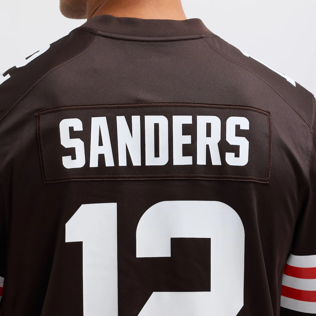 Men's Cleveland Browns Shedeur Sanders Nike Brown 2025 NFL Draft Game Jersey