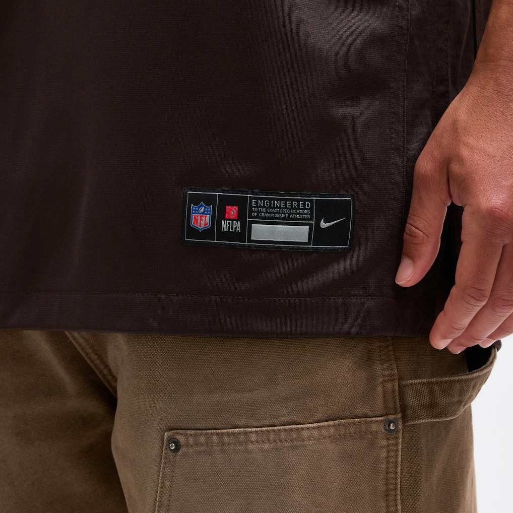 Men's Cleveland Browns Shedeur Sanders Nike Brown 2025 NFL Draft Game Jersey