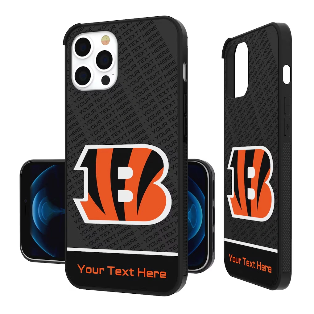 Cincinnati Bengals Personalized EndZone Plus Design iPhone Bump Case