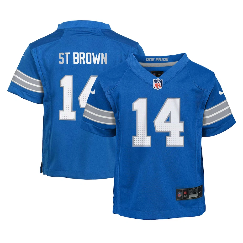 Preschool Detroit Lions Amon-Ra St. Brown Nike Blue Player Game Jersey