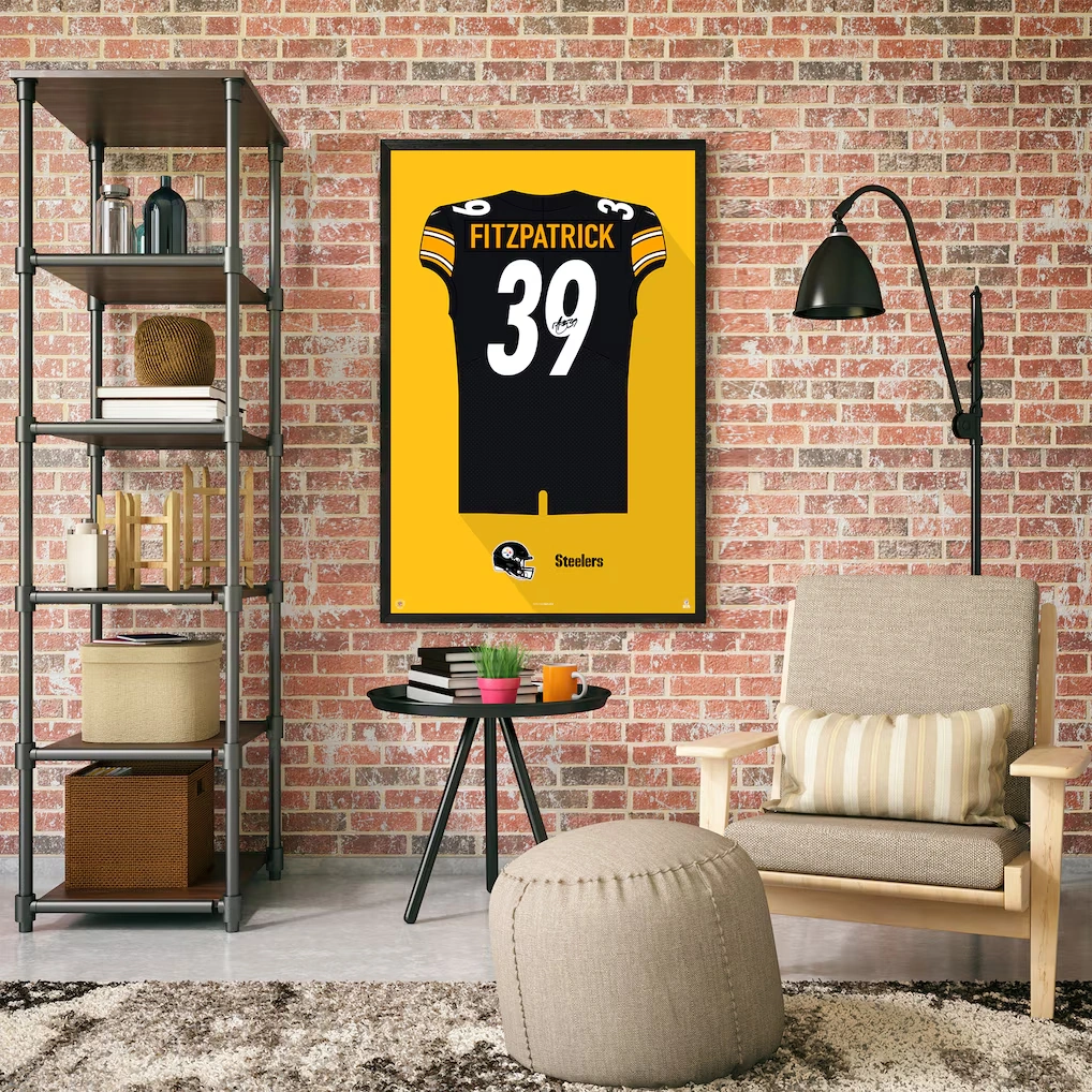 Pittsburgh Steelers Minkah Fitzpatrick Home Jersey Framed Art Print