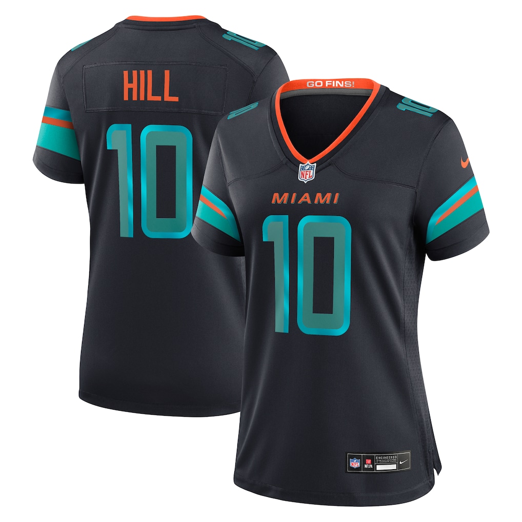 Women's Miami Dolphins Tyreek Hill Nike Pitch Blue 2025 Rivalries Collection Game Jersey