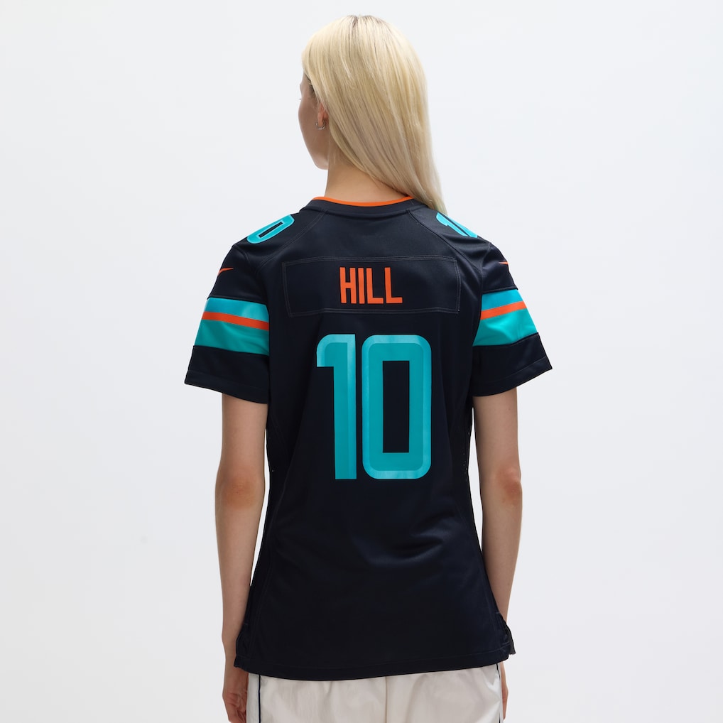 Women's Miami Dolphins Tyreek Hill Nike Pitch Blue 2025 Rivalries Collection Game Jersey