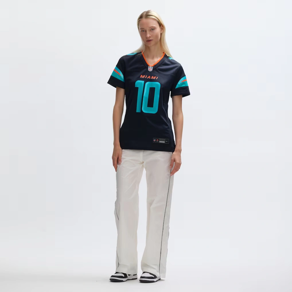 Women's Miami Dolphins Tyreek Hill Nike Pitch Blue 2025 Rivalries Collection Game Jersey