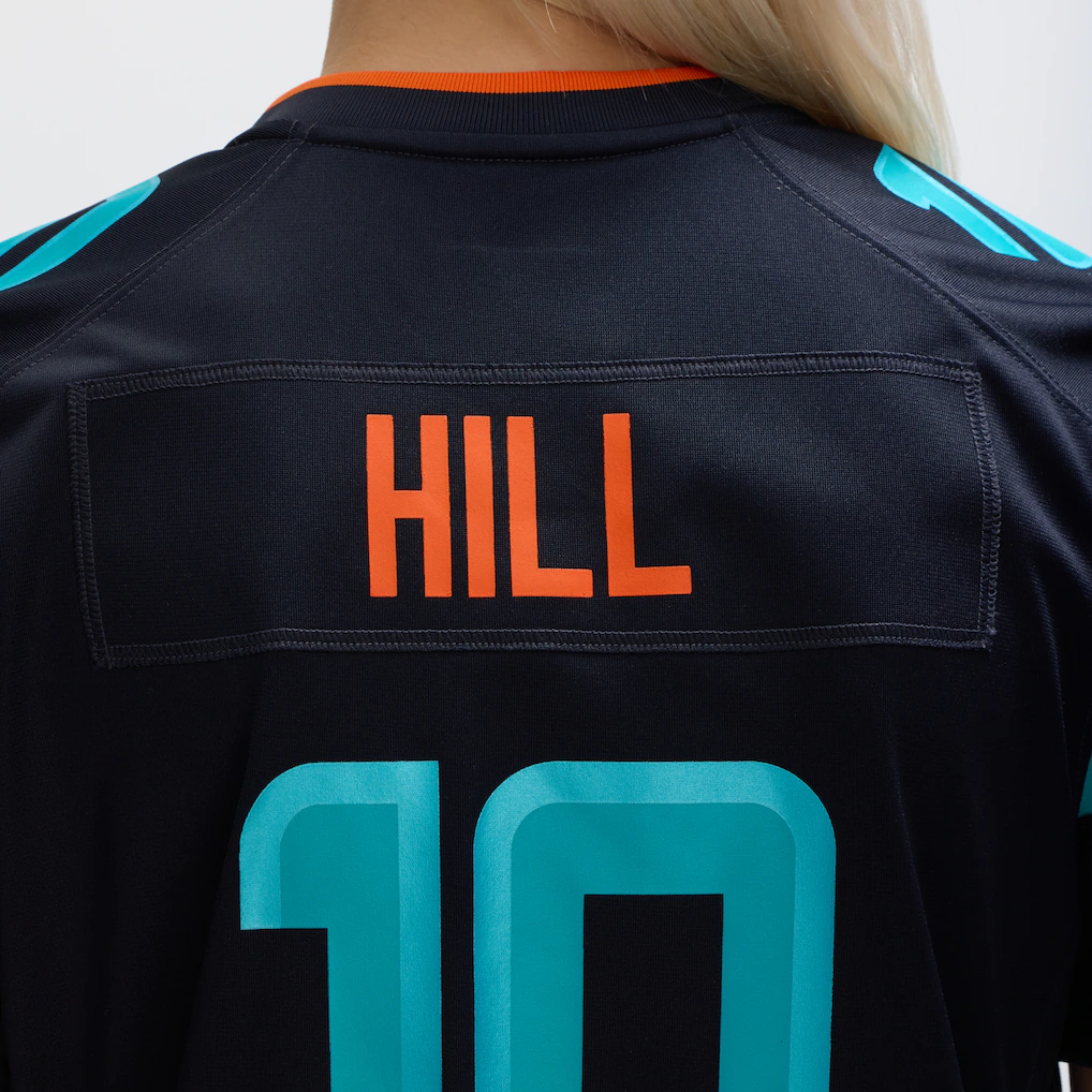Women's Miami Dolphins Tyreek Hill Nike Pitch Blue 2025 Rivalries Collection Game Jersey
