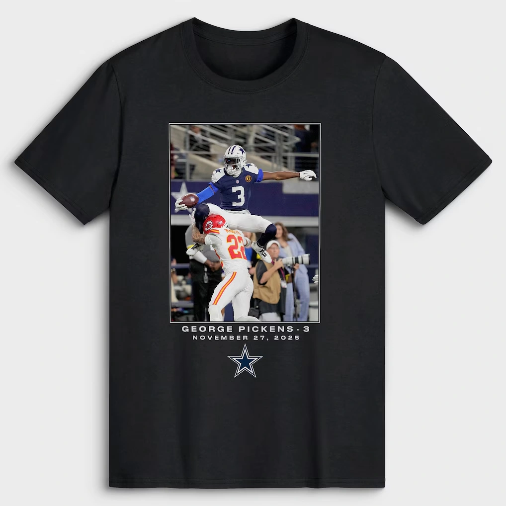 Men's Dallas Cowboys George Pickens Black NFL Flash Features Week 13 Big & Tall T-Shirt