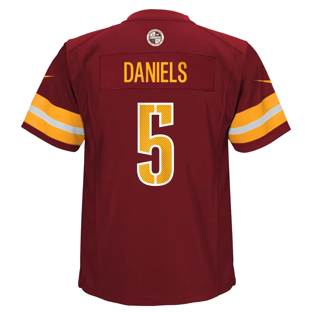 Preschool Washington Commanders Jayden Daniels Nike Burgundy Team Player Game Jersey 3 Preschool Washington Commanders Jayden Daniels Nike Burgundy Team Player Game Jersey