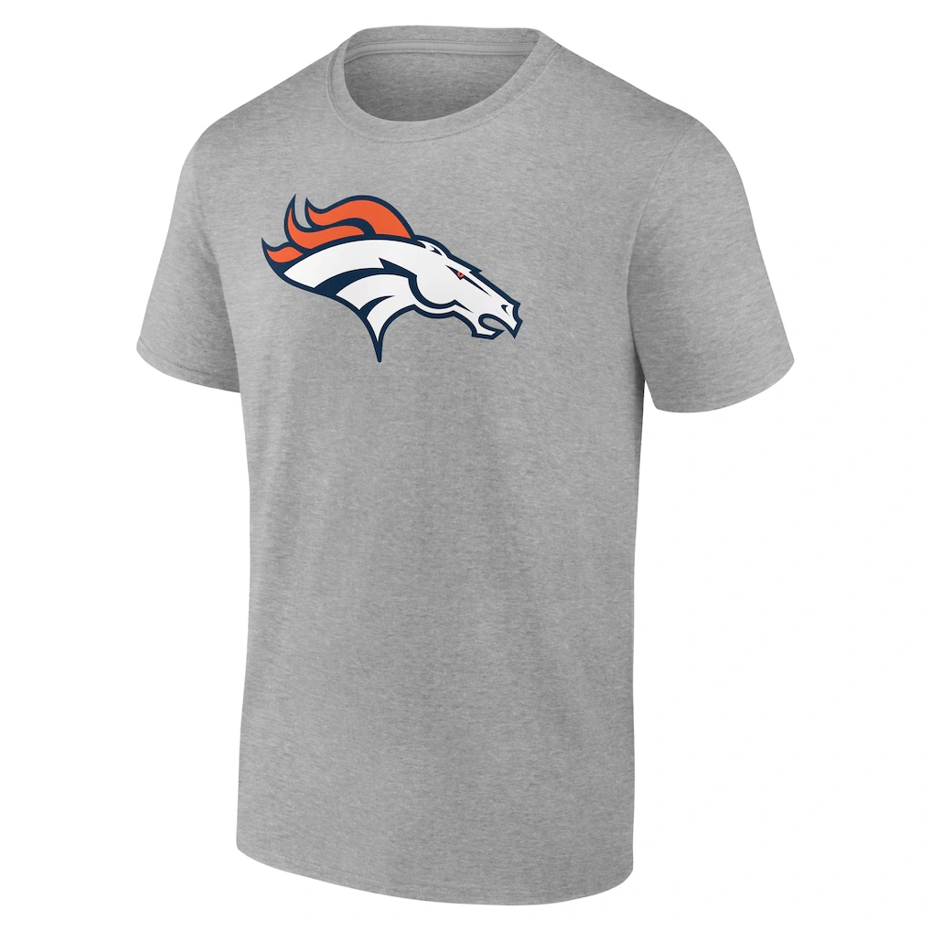 Men's Denver Broncos Gray Team Authentic Custom T-Shirt