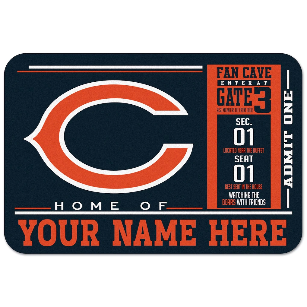 Chicago Bears WinCraft 20'' x 30'' Personalized Floor Mat