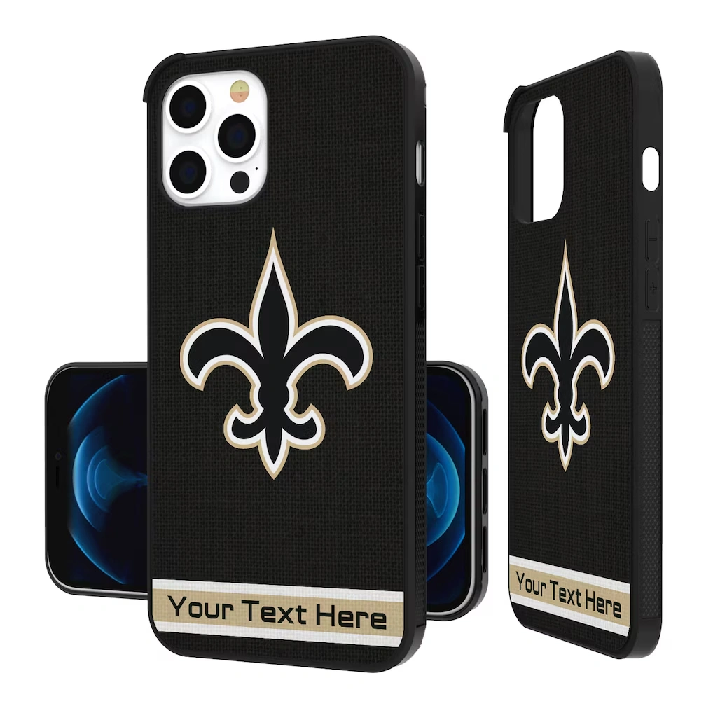 New Orleans Saints Personalized Stripe Design iPhone Bump Case