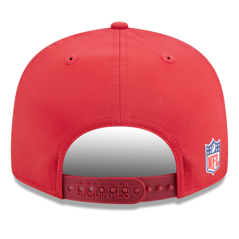 Men's Arizona Cardinals New Era Cardinal 2025 Sideline Split Panel 9FIFTY Snapback Hat
