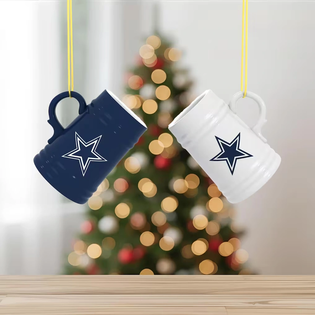 Dallas Cowboys Two-Pack 3" Mini Stein Ornament Set