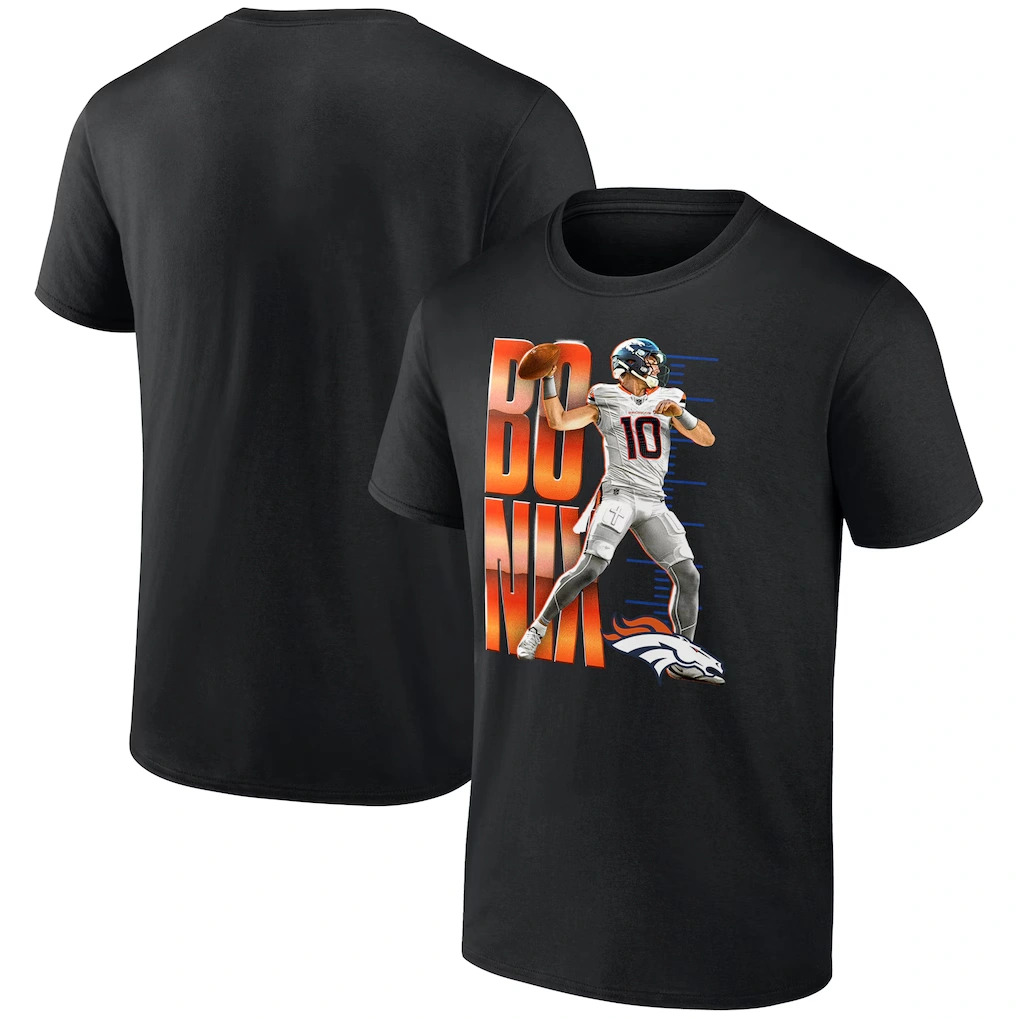 Men's Denver Broncos Bo Nix Black Celebration T-Shirt