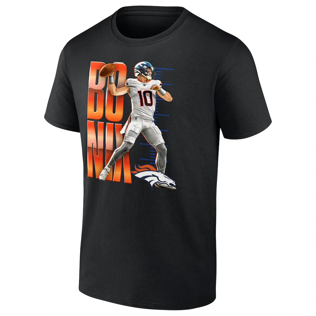 Men's Denver Broncos Bo Nix Black Celebration T-Shirt