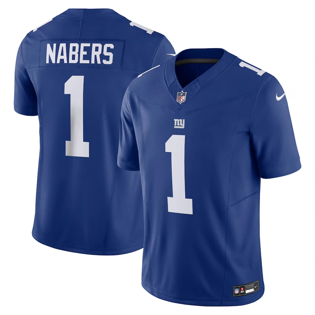 Men's New York Giants Malik Nabers Nike Royal Vapor F.U.S.E. Limited Jersey