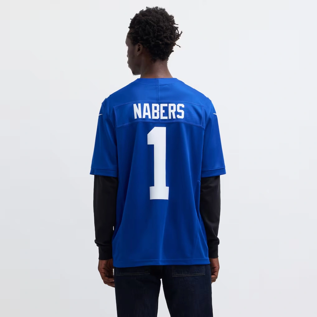 Men's New York Giants Malik Nabers Nike Royal Vapor F.U.S.E. Limited Jersey