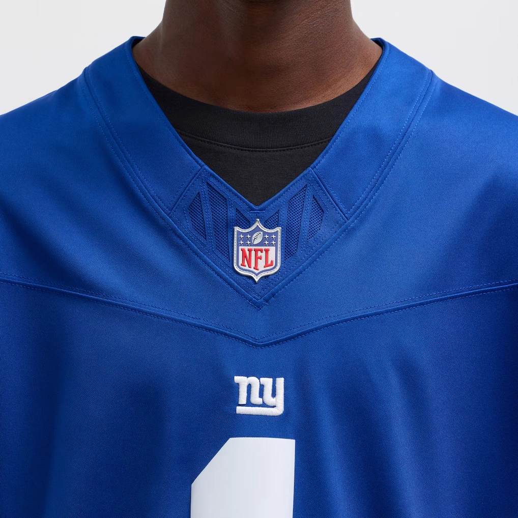 Men's New York Giants Malik Nabers Nike Royal Vapor F.U.S.E. Limited Jersey