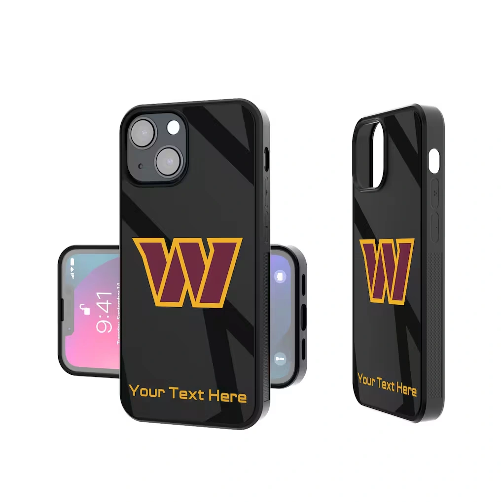 Washington Commanders Personalized Tilt Design iPhone Bump Case