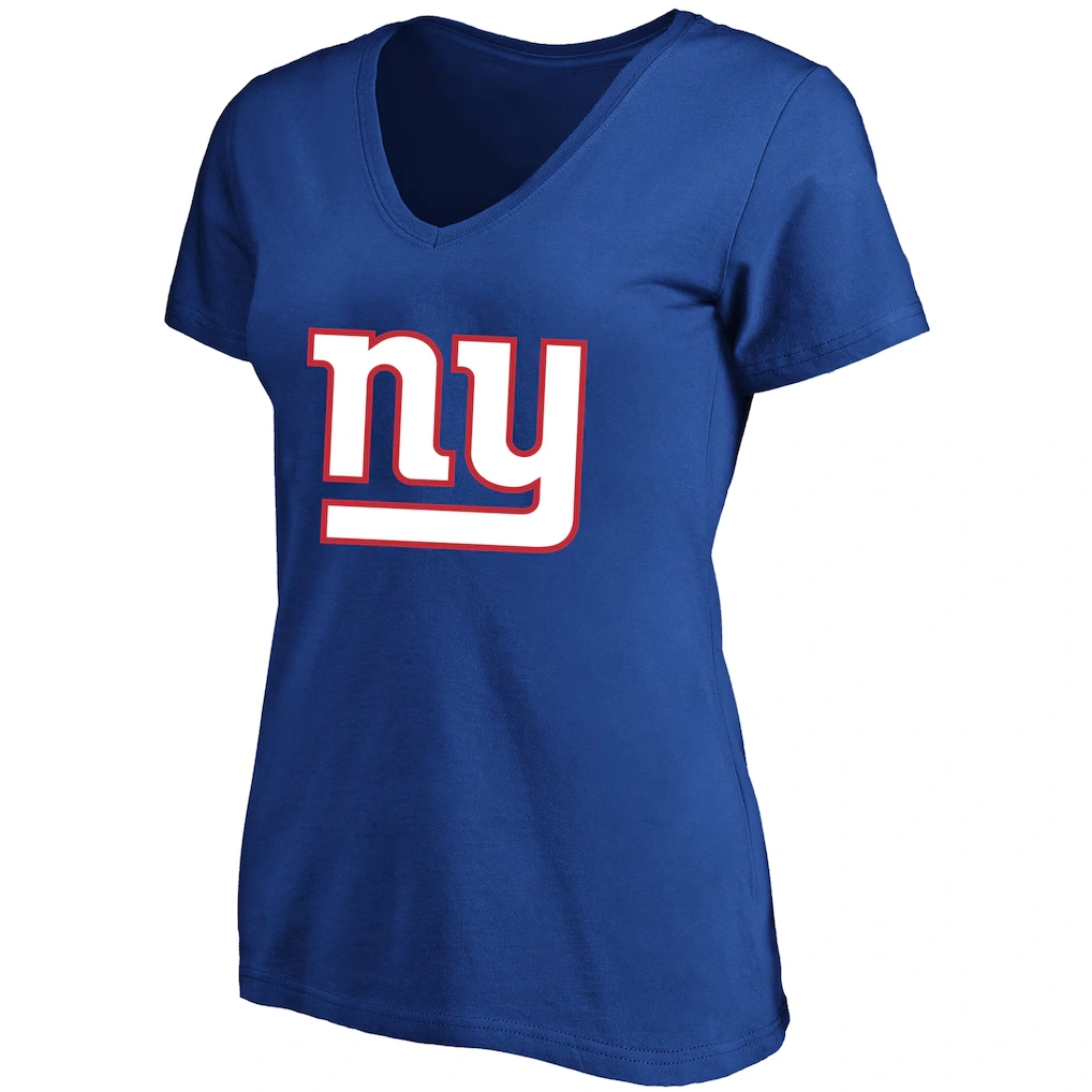 Women's New York Giants Malik Nabers Fanatics Royal Plus Size Name & Number T-Shirt