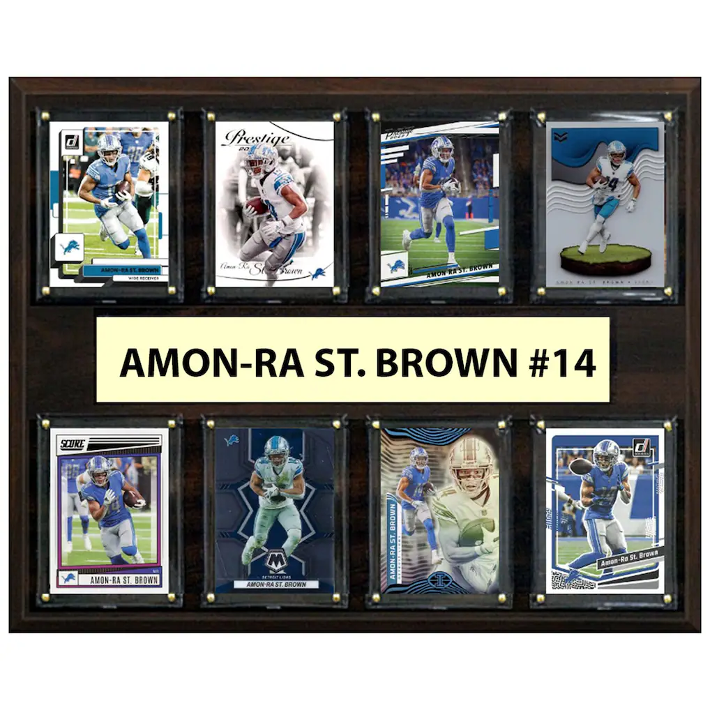 Detroit Lions Amon-Ra St. Brown 12" x 15" Trading Card Plaque