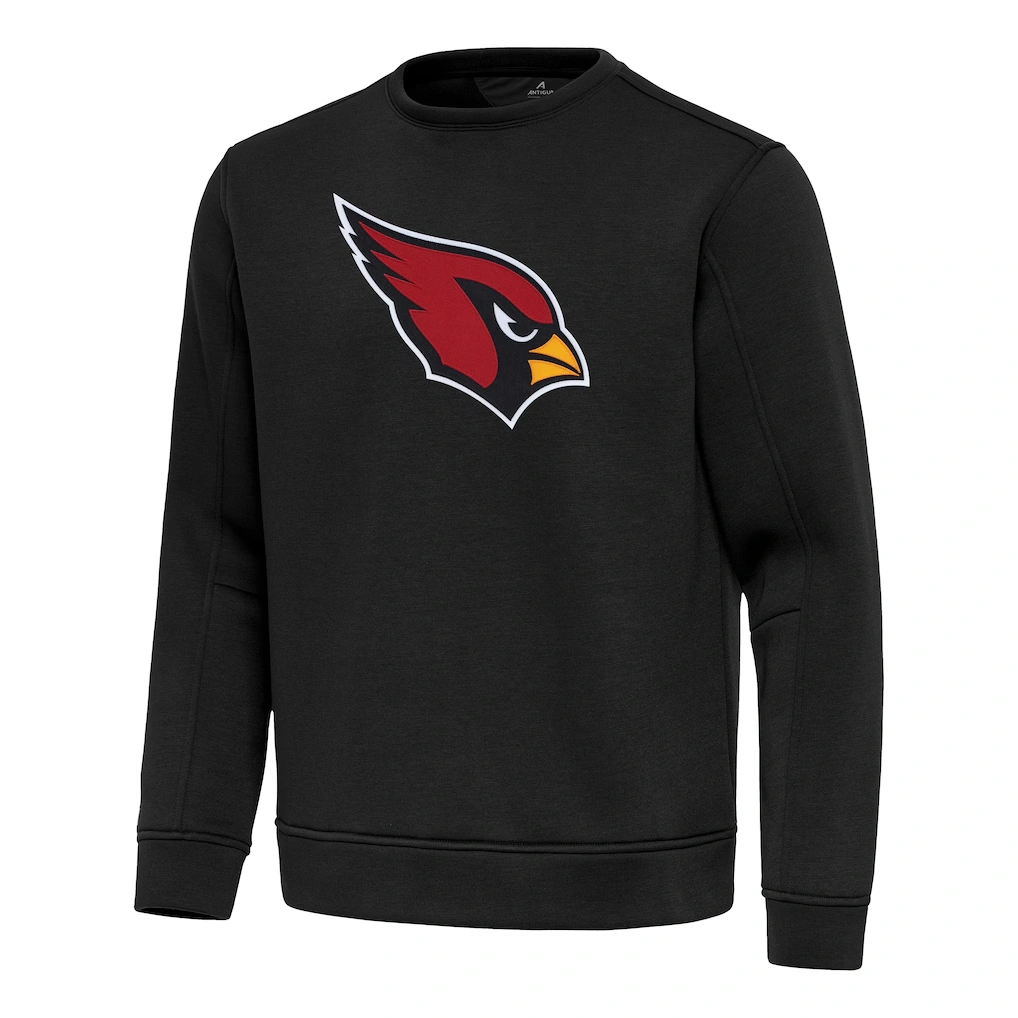 Men's Arizona Cardinals Antigua Black Relevant Lightweight Pullover Sweatshirt