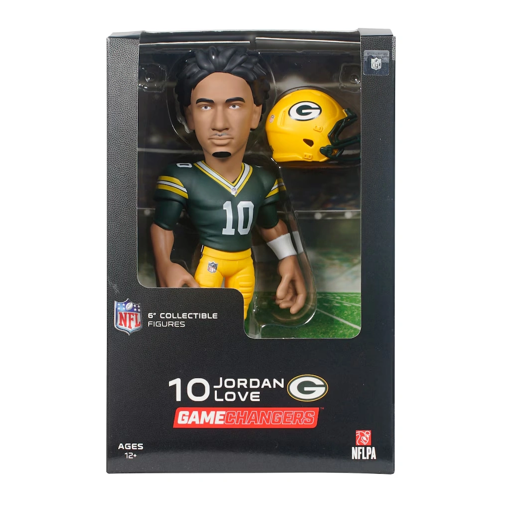 Jordan Love Green Bay Packers Series 5 GameChanger 6" Vinyl Figurine - Look for Rare Solid Color Variants