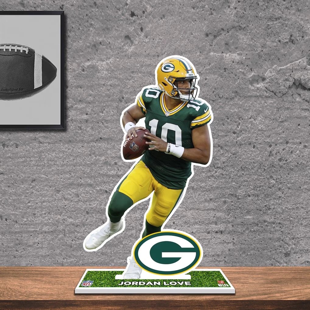 Jordan Love Green Bay Packers 12'' Player Standee Desktop Display