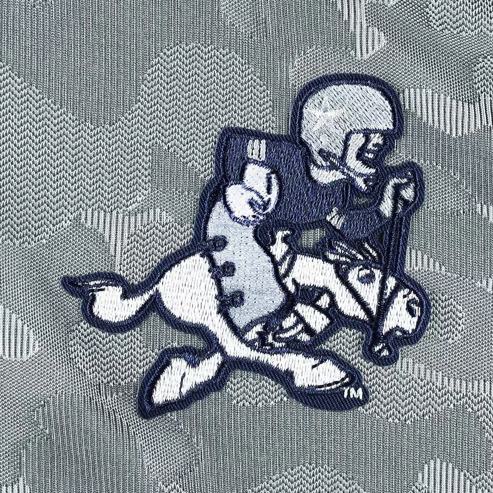 Men's Dallas Cowboys Antigua Gray Brigade Throwback Quarter-Zip Top