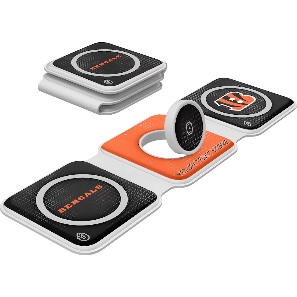 Cincinnati Bengals Keyscaper Personalized 3-in-1 Foldable Charger