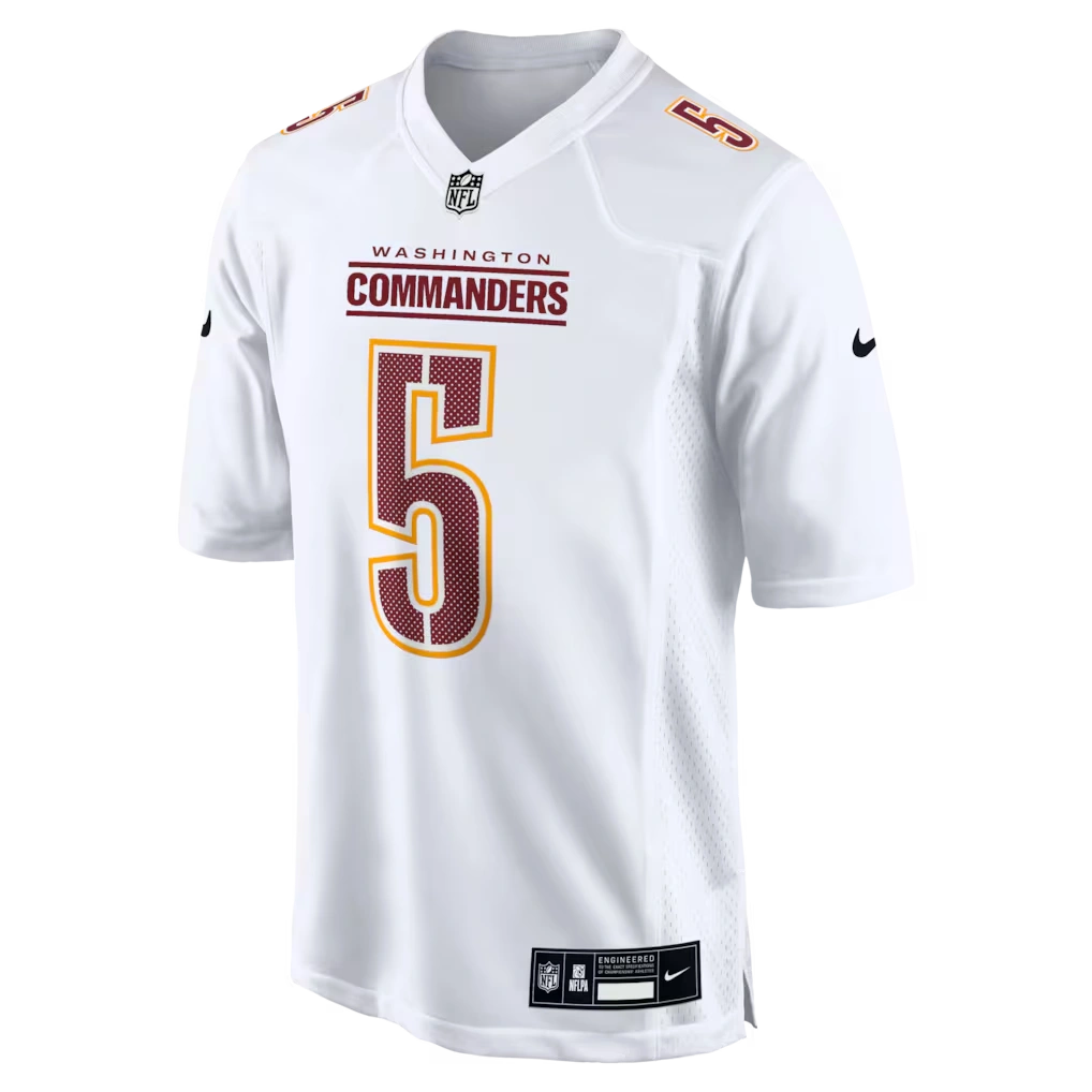 Men's Washington Commanders Jayden Daniels Nike Tundra White Fashion Jersey