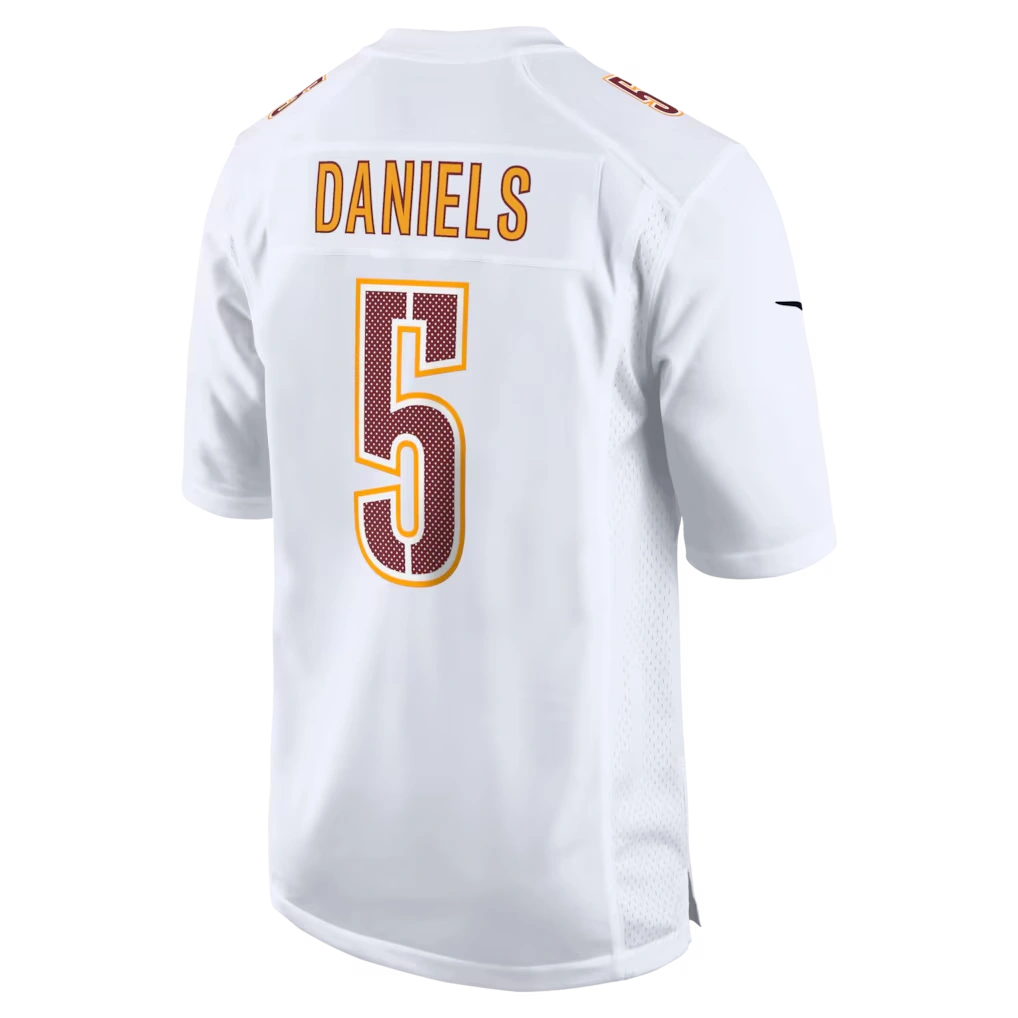 Men's Washington Commanders Jayden Daniels Nike Tundra White Fashion Jersey